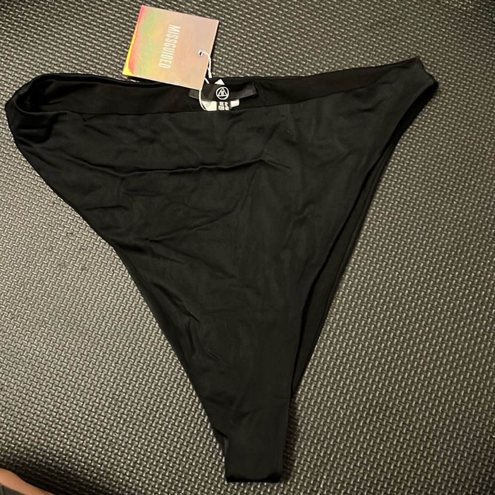 Missguided swim bottom high cut and high waist